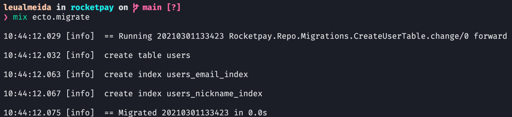 02 ecto migration running
